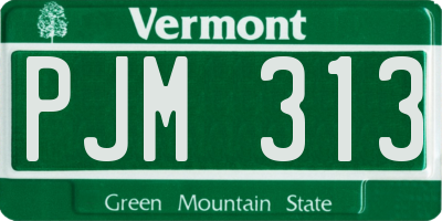 VT license plate PJM313