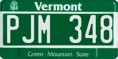 VT license plate PJM348
