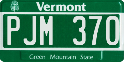 VT license plate PJM370