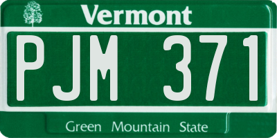 VT license plate PJM371