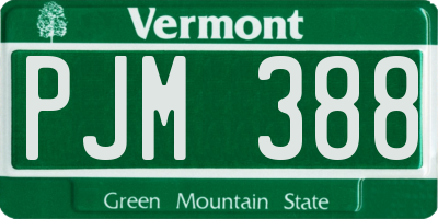 VT license plate PJM388