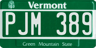 VT license plate PJM389