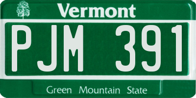 VT license plate PJM391