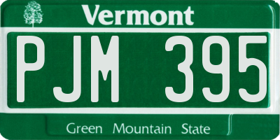 VT license plate PJM395