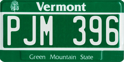 VT license plate PJM396