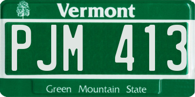 VT license plate PJM413