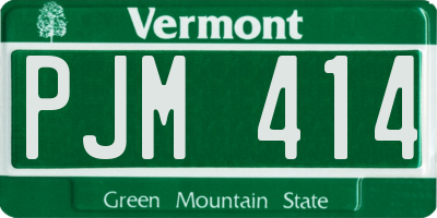 VT license plate PJM414