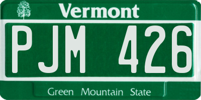 VT license plate PJM426