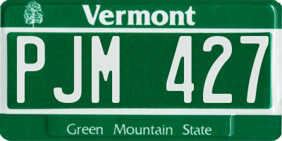 VT license plate PJM427
