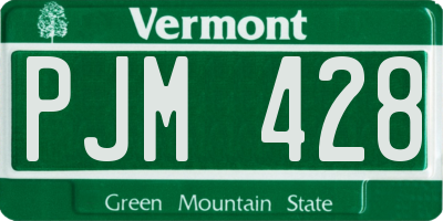 VT license plate PJM428