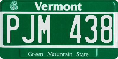 VT license plate PJM438