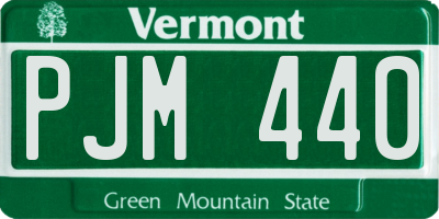 VT license plate PJM440