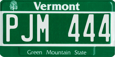 VT license plate PJM444
