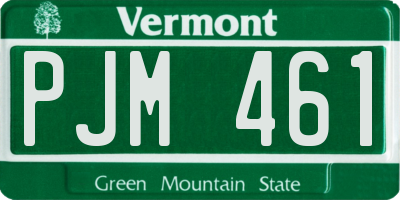 VT license plate PJM461