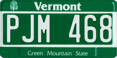 VT license plate PJM468