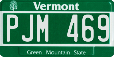 VT license plate PJM469