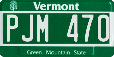 VT license plate PJM470