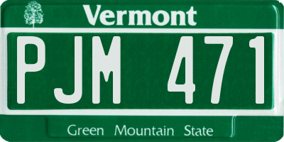 VT license plate PJM471