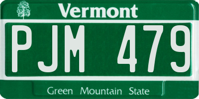VT license plate PJM479