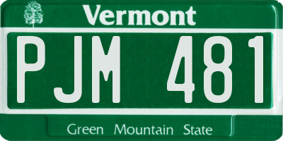 VT license plate PJM481