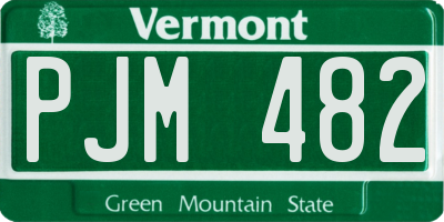 VT license plate PJM482