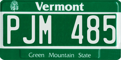 VT license plate PJM485