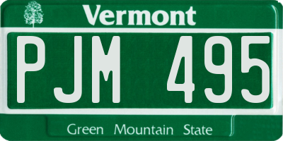 VT license plate PJM495