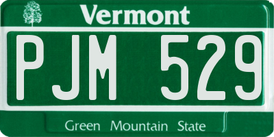 VT license plate PJM529