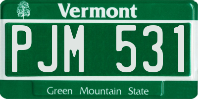 VT license plate PJM531