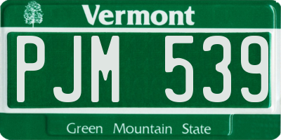 VT license plate PJM539
