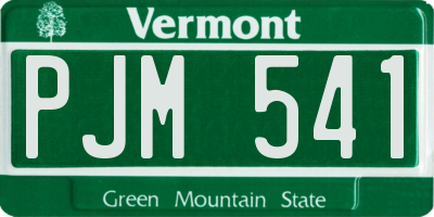 VT license plate PJM541