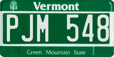 VT license plate PJM548