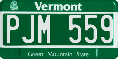VT license plate PJM559