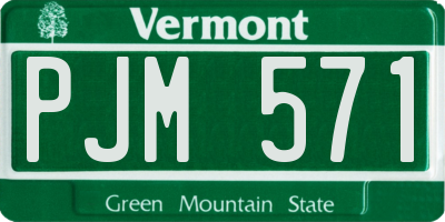 VT license plate PJM571
