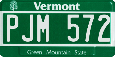 VT license plate PJM572