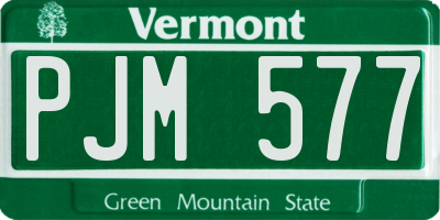 VT license plate PJM577