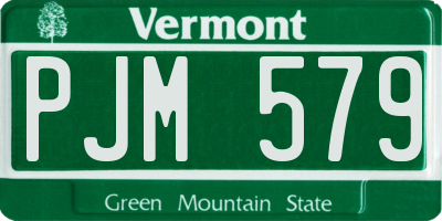 VT license plate PJM579