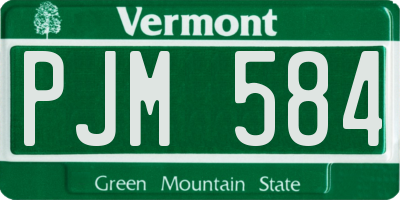VT license plate PJM584