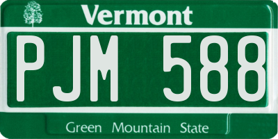 VT license plate PJM588