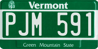 VT license plate PJM591