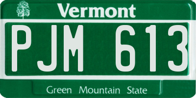 VT license plate PJM613