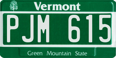 VT license plate PJM615