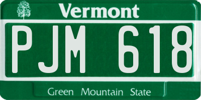 VT license plate PJM618