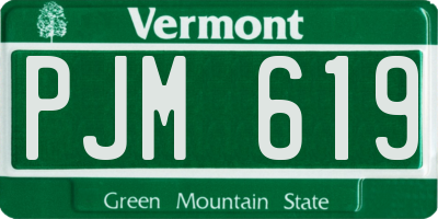 VT license plate PJM619