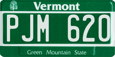 VT license plate PJM620
