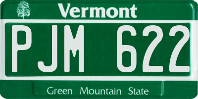VT license plate PJM622