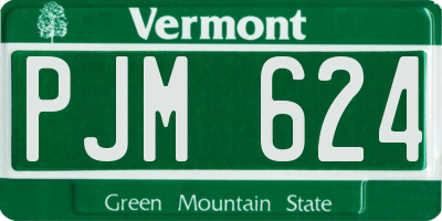VT license plate PJM624