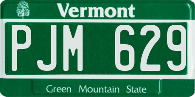 VT license plate PJM629