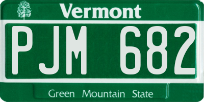 VT license plate PJM682