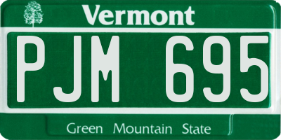 VT license plate PJM695